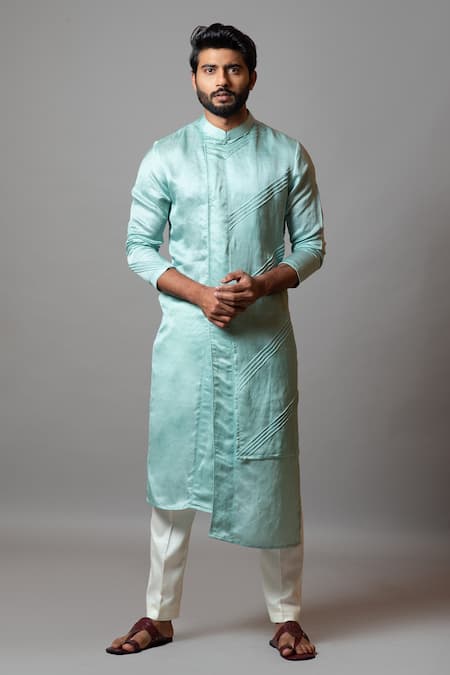 Paarsh Meadow Asymmetric Overlap Kurta Set 