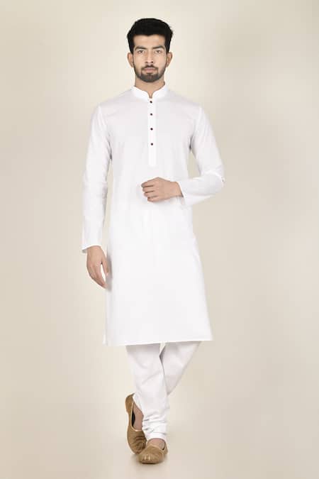 Aryavir Malhotra White Cotton Kurta Set