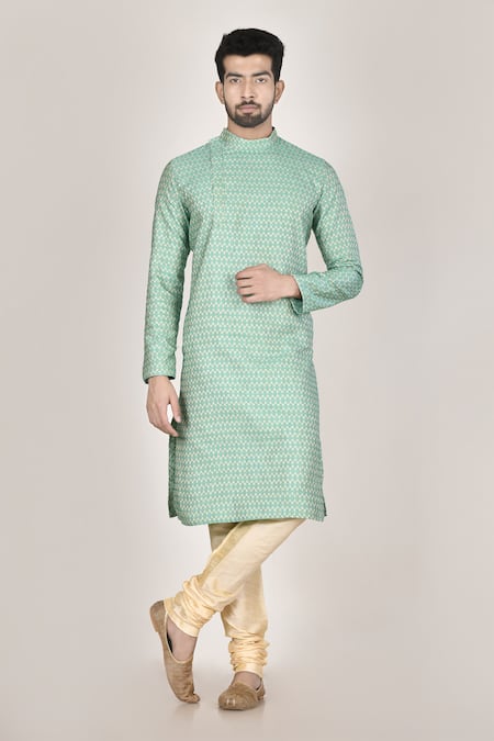 Aryavir Malhotra Jacquard Silk Kurta Set 