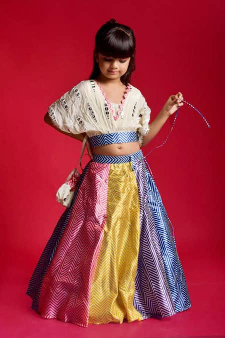 Kirti Agarwal - Pret N Couture Embroidered Blouse & Lehenga Set 