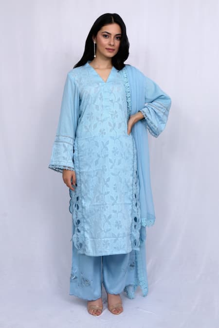 Ewaz Floral Embroidered Kurta Set 