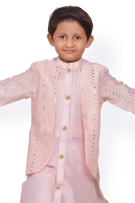 Buy Kirti Agarwal - Pret N Couture Peach Chanderi, Cotton Embroidery Kurta And Pant Set Online at Aza Fashions Buy_Kirti Agarwal - Pret N Couture_Peach Chanderi, Cotton Embroidery Kurta And Pant Set _Online_at_Aza_Fashions