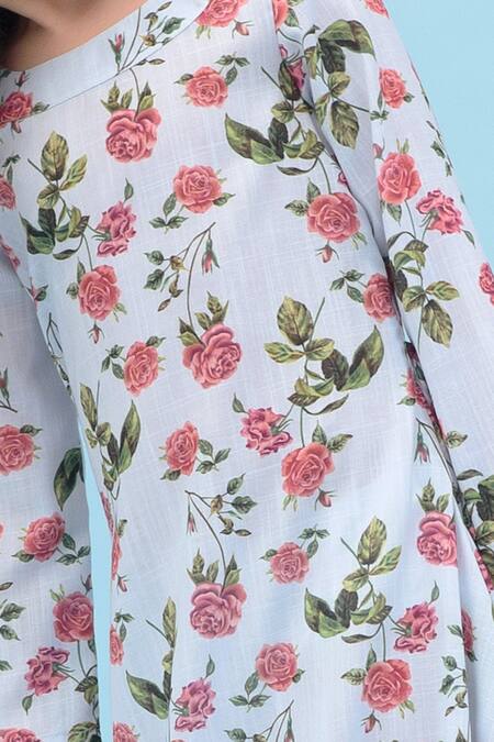 Buy Pasha India Blue Linen Printed Dhoti Jumpsuit Online at Aza Fashions Buy_Pasha India_Blue Linen Printed Dhoti Jumpsuit _Online_at_Aza_Fashions