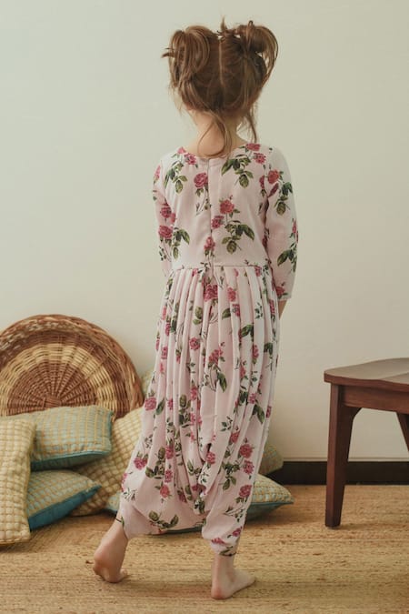 Pasha India Linen Printed Dhoti Jumpsuit 