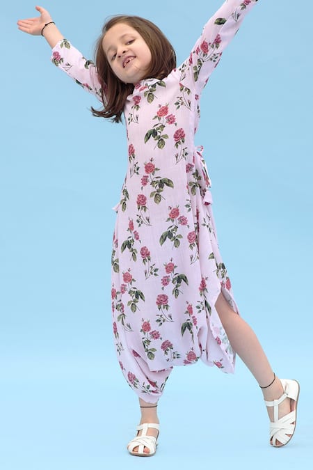 Pasha India Linen Printed Dhoti Jumpsuit 