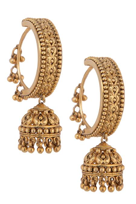 hoop jhumkas gold