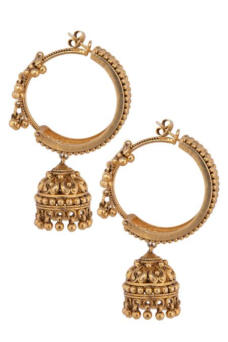 Efulgenz Gold Tone Hoop Earrings Style Jewelry Indian Bollywood Jhumka  Jhumki Dangle Earrings Set for Women, Perfect Valentines Day Gifts for Her  - Walmart.com