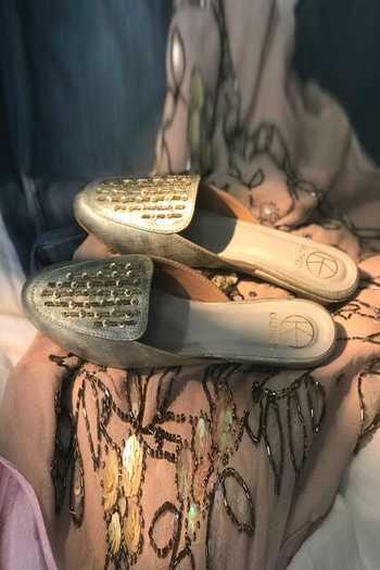 Shop_Kaltheos_Grey Embroidered Olivia Wedge Mules_Online_at_Aza_Fashions