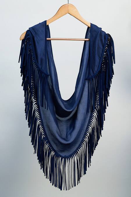 Shop_Kanelle_Blue Molly Triangular Scarf _at_Aza_Fashions