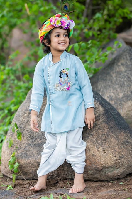 Panchhi By Kanupriya Tibrewala Overlap Kurta & Dhoti Pant Set 