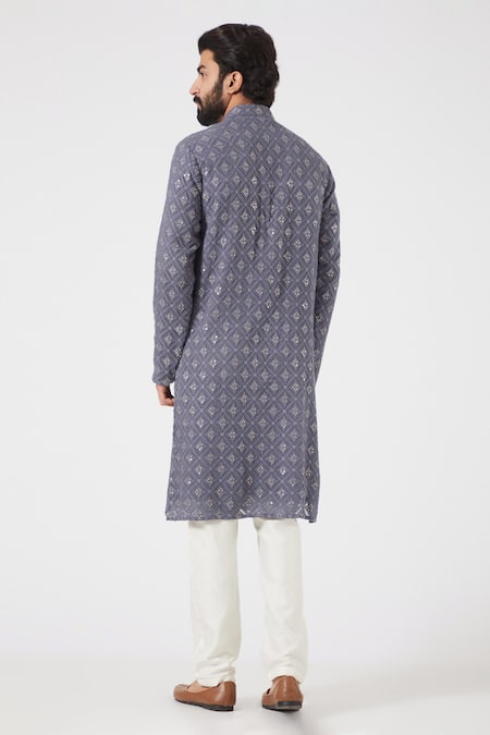 Kasbah Chikankari & Sequin Embroidered Kurta Set