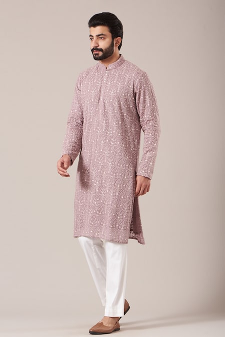 Kasbah Chikankari & Sequin Embroidered Kurta Set 