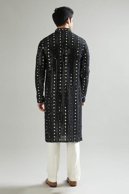 Kasbah Mirror & Foil Embroidered Kurta Set 