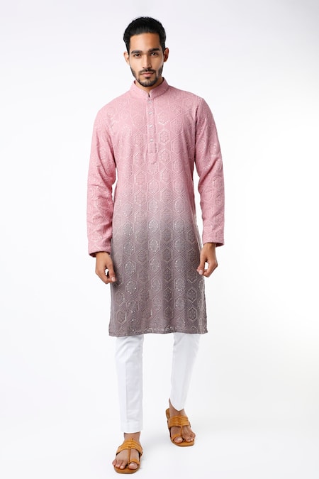 Kasbah Chikankari & Sequin Embroidered Kurta Set 