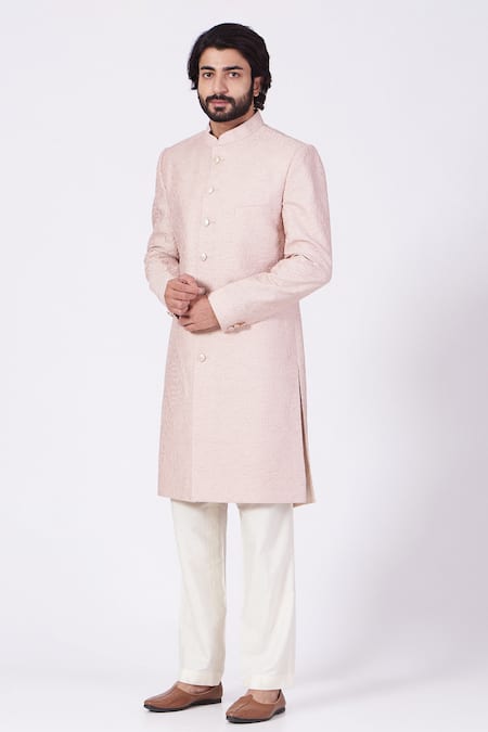 Kasbah Geometric Embroidered Sherwani Set 