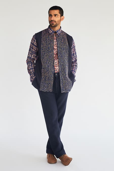 Kunal Anil Tanna Cotton Bundi & Shirt Set 