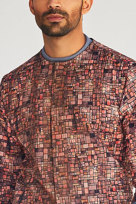 Kunal Anil Tanna Blue Cotton Bundi And Pant Set Online at Aza Fashions Kunal Anil Tanna_Blue Cotton Bundi And Pant Set _Online_at_Aza_Fashions