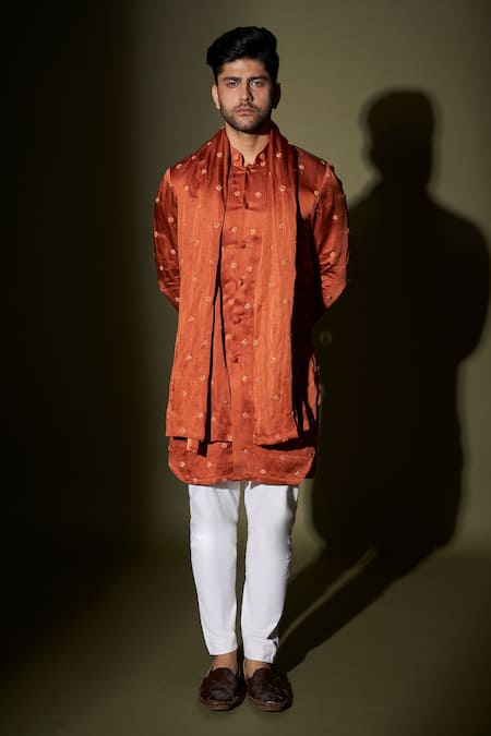 Kaaj Button x AZA Embroidered Kurta & Pant Set 