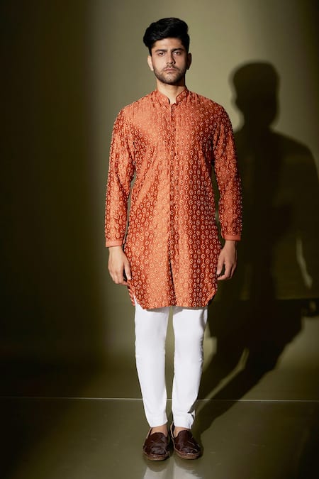 KAAJ BUTTON x AZA Chanderi Silk Kurta & Pant Set 