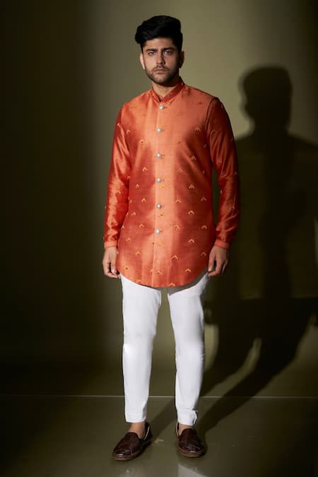 Kaaj Button X AZA Chanderi Silk Bundi Kurta Set 