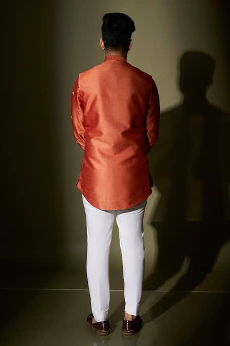 Kaaj Button X AZA Chanderi Silk Bundi Kurta Set 