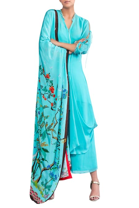 Limerick by Abirr N' Nanki Draped Kurta & Pant Set 