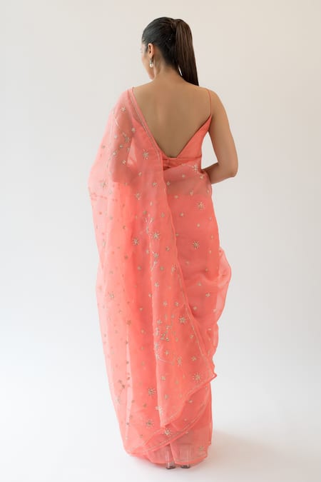 Kapardara Star Embroidered Saree 