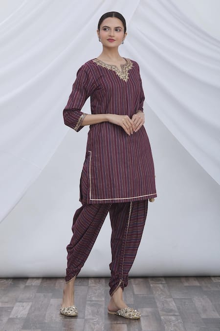 Arihant Rai Sinha Striped Kurta & Dhoti Pant Set 