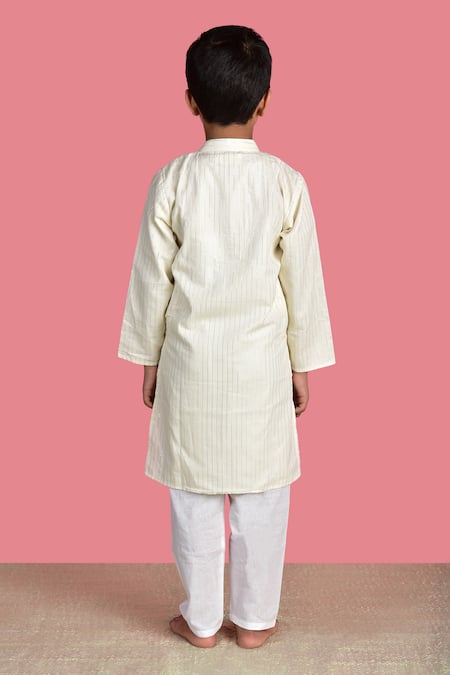 The Cotton Staple Striped Kurta Set 