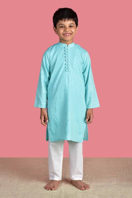 THE COTTON STAPLE Striped Kurta & Pant Set 