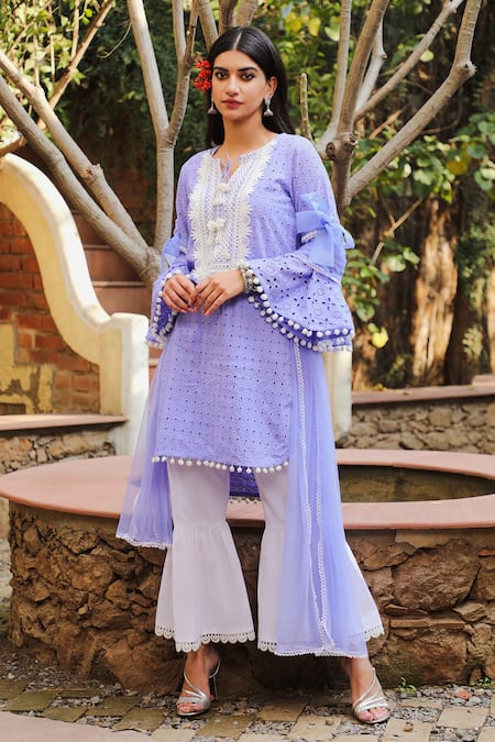 Enaarah Sweet Pea Cotton Kurta 