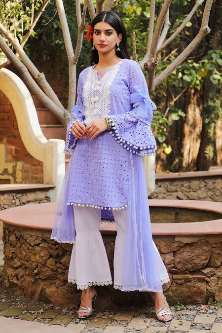 Enaarah Asymmetric Cotton Kurta 