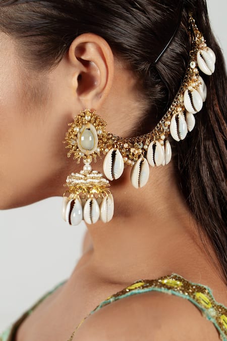 Kanyaadhan By DhirajAayushi Shell Drop Jhumkas 