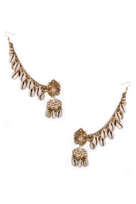 Kanyaadhan By Dhirajaayushi Shell Drop Jhumkas 