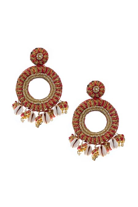 Kanyaadhan By Dhirajaayushi Shell Drop Hoops 