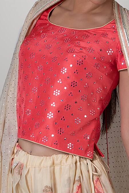 Kavita D_White Pure Silk Dupion Chanderi Palazzo Set  _Online_at_Aza_Fashions