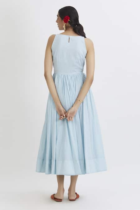 Peeli Dori Anarkali With Organza Floral Embroidered Dupatta 