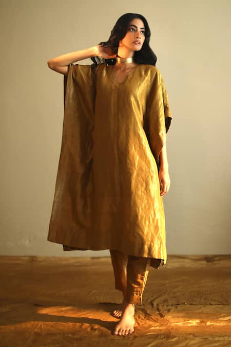 Shorshe Clothing Handloom Tissue Kaftan Tunic 