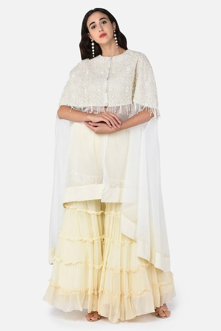 Keith Gomes Embroidered Cape & Palazzo Set 