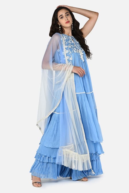 Keith Gomes Embroidered Kurta Palazzo Set 
