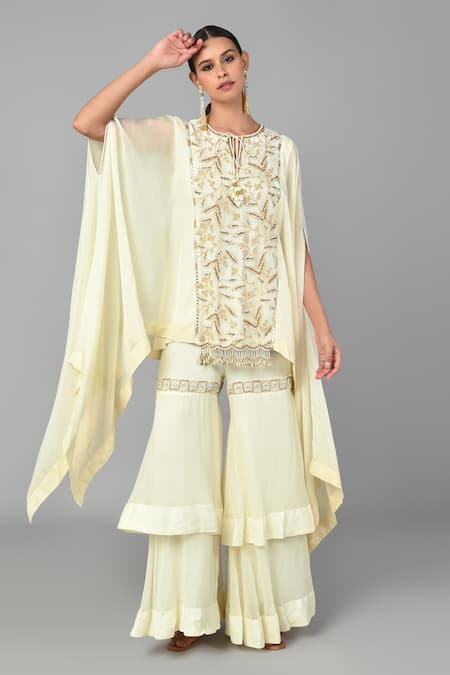 Keith Gomes Embroidered Tunic & Sharara Set 