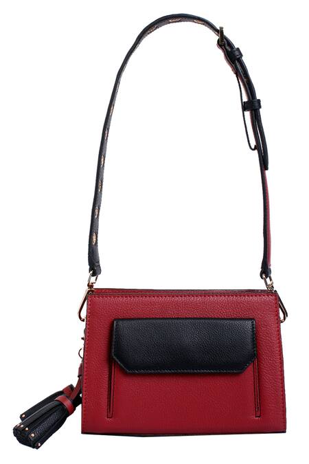 Kaeros_Red Tassel Sling Bag_Online_at_Aza_Fashions