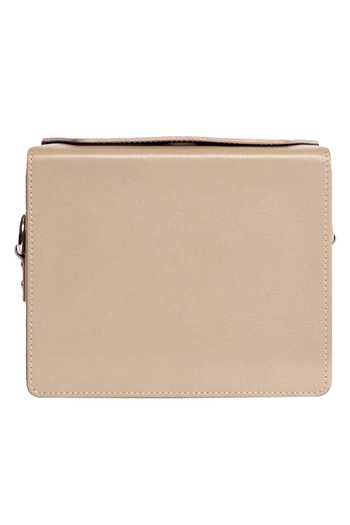Kaeros_Gray Geometric Texture Square Sling Bag_Online_at_Aza_Fashions