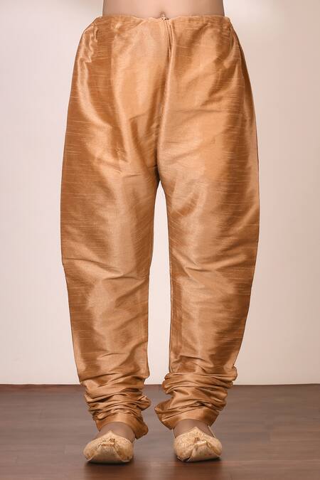 Petite Pomme_Blue Silk, Denim Embroidery Kurta Set_at_Aza_Fashions