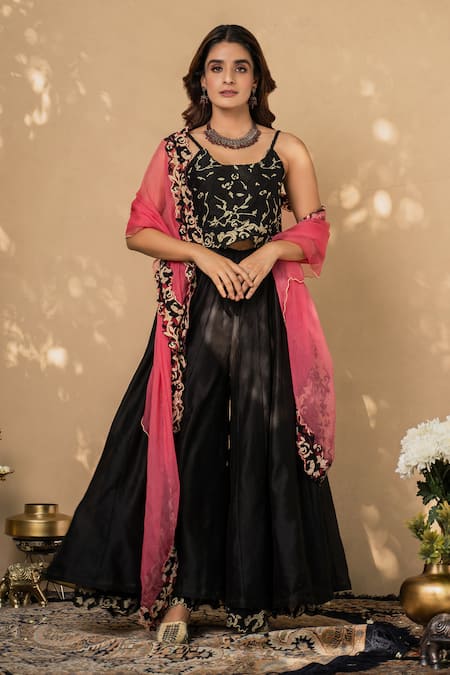 NAAZ BY NOOR Chanderi Gharara Set 