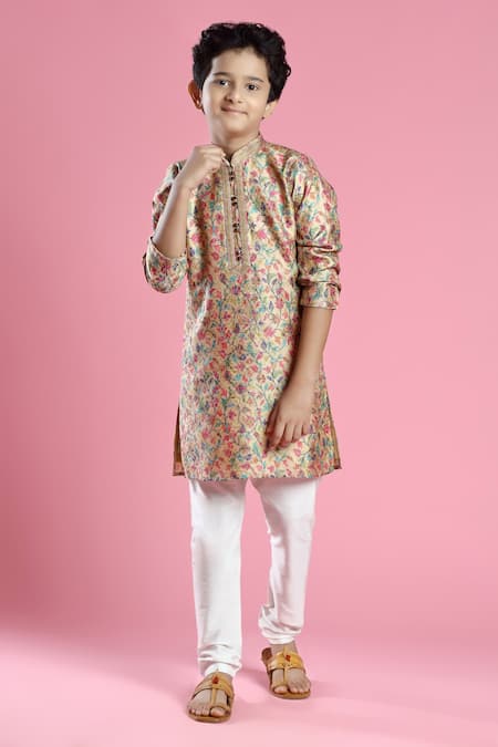 Kora By Nilesh Mitesh Floral Print Kurta & Pant Set 