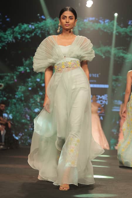 Keerthi Kadire Pleated Tunic & Pant Set 