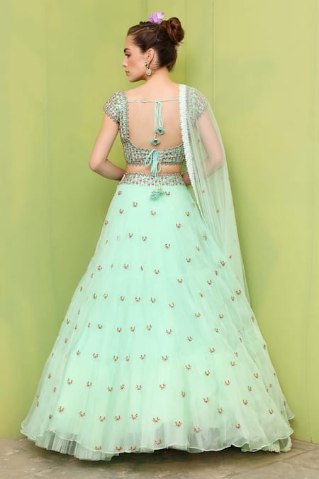 Keerthi Kadire Embroidered Bridal Lehenga Set 
