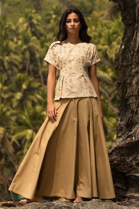 Kharakapas Atlas Cotton Printed Top 