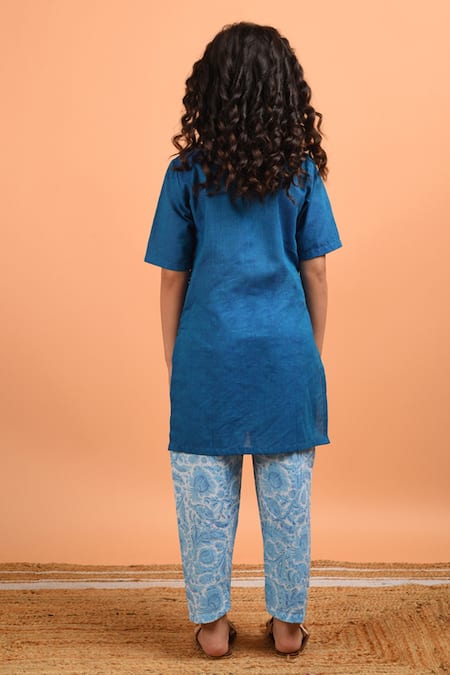 Kalp Floral Applique Kurta & Pant Set 